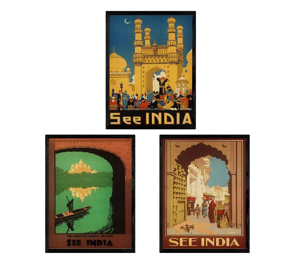 nacnic Láminas Vintage de Publicidad India Liquidación