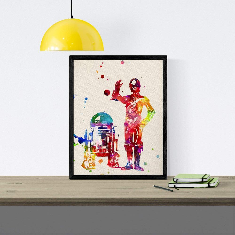 nacnic Set de 4 láminas STAR WARS estilo acuarela de Nacnic Rebajas online