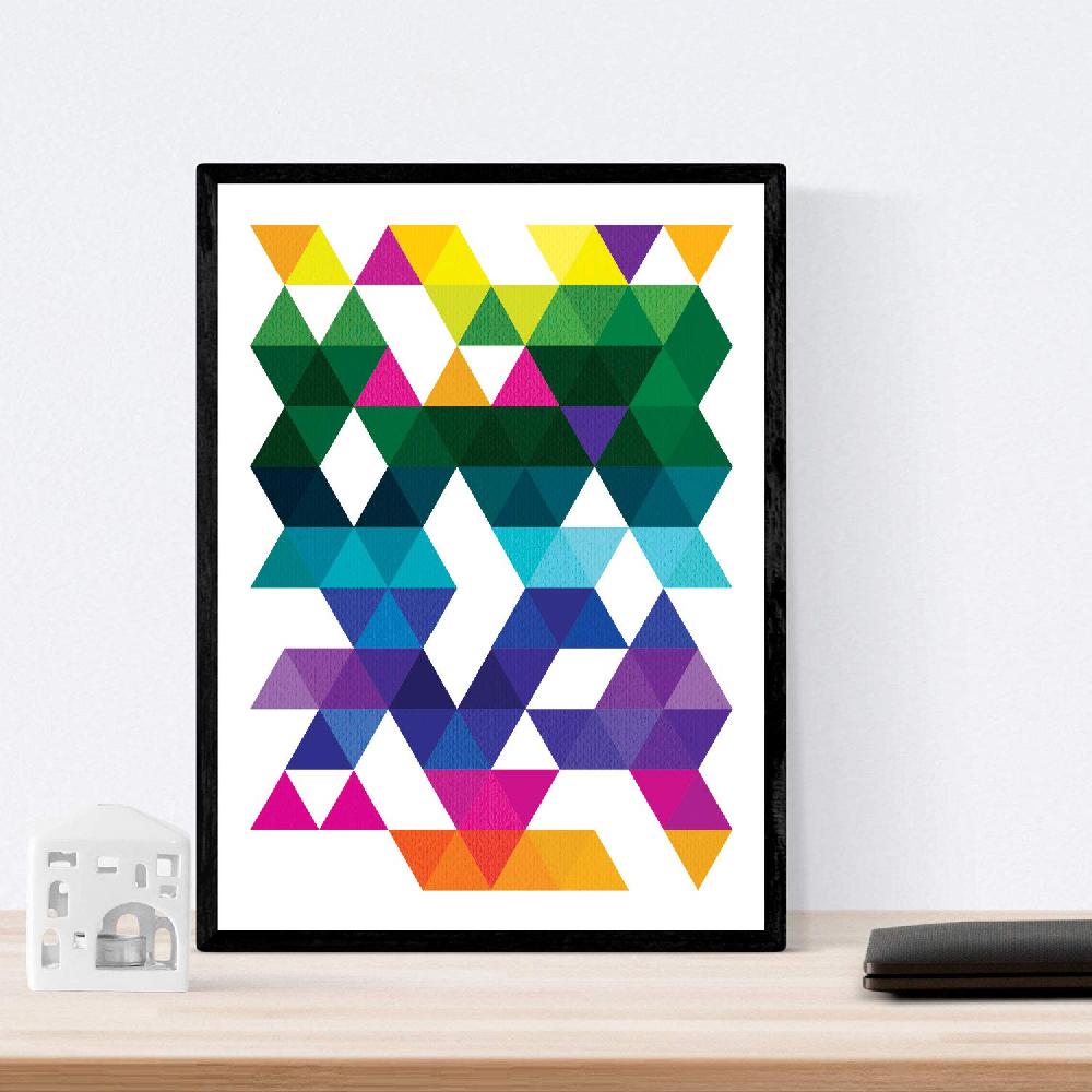 nacnic Set de 3 Láminas Geométricas con Colores Vibrantes ÚLTIMAS EDICIONES