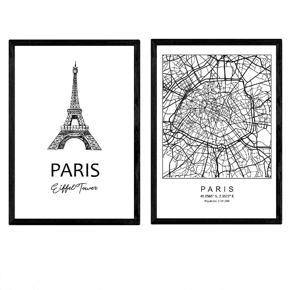 nacnic Pack de láminas Torre Eiffel de Paris Último día