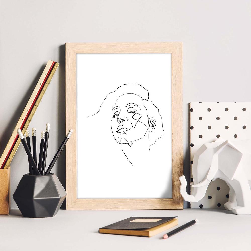nacnic Lámina nórdica de Rostro Mujer 11 Última moda