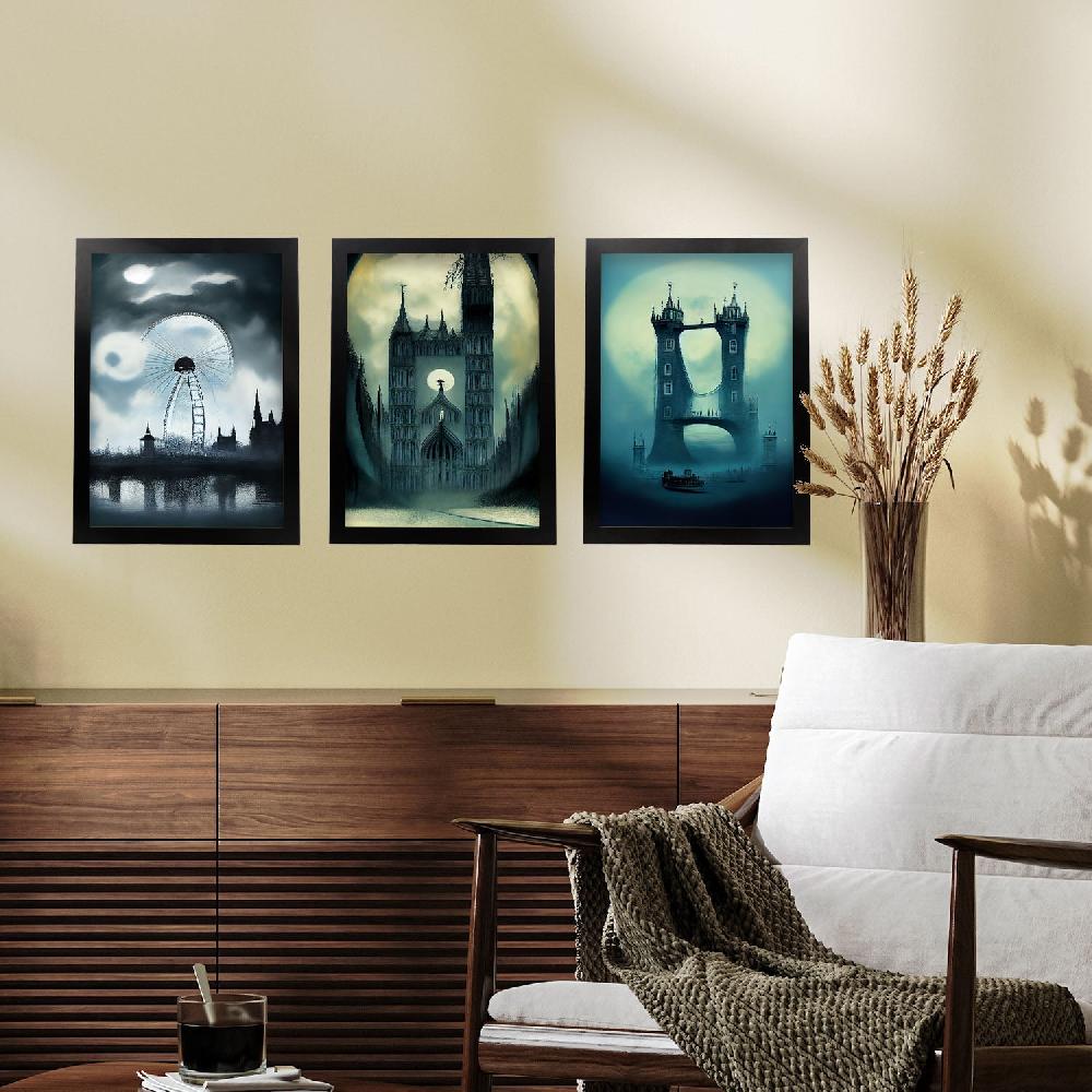 nacnic Ilustraciones estilo Burton de monumentos y ciudades Colección de 6 láminas para Diseño de Interiores y Decoración Grandes ahorros
