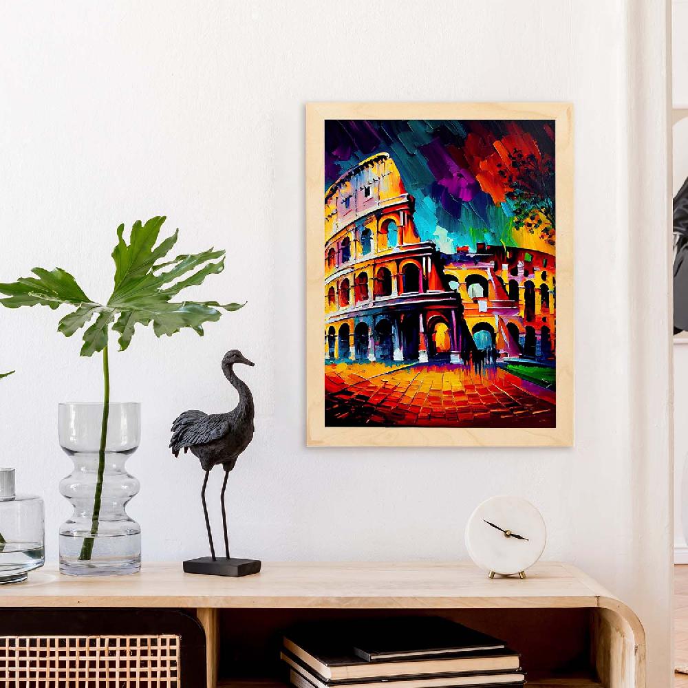 nacnic Nacnic Póster de Coliseo Roma Italia Pintura al Óleo Rebajas de fin de temporada