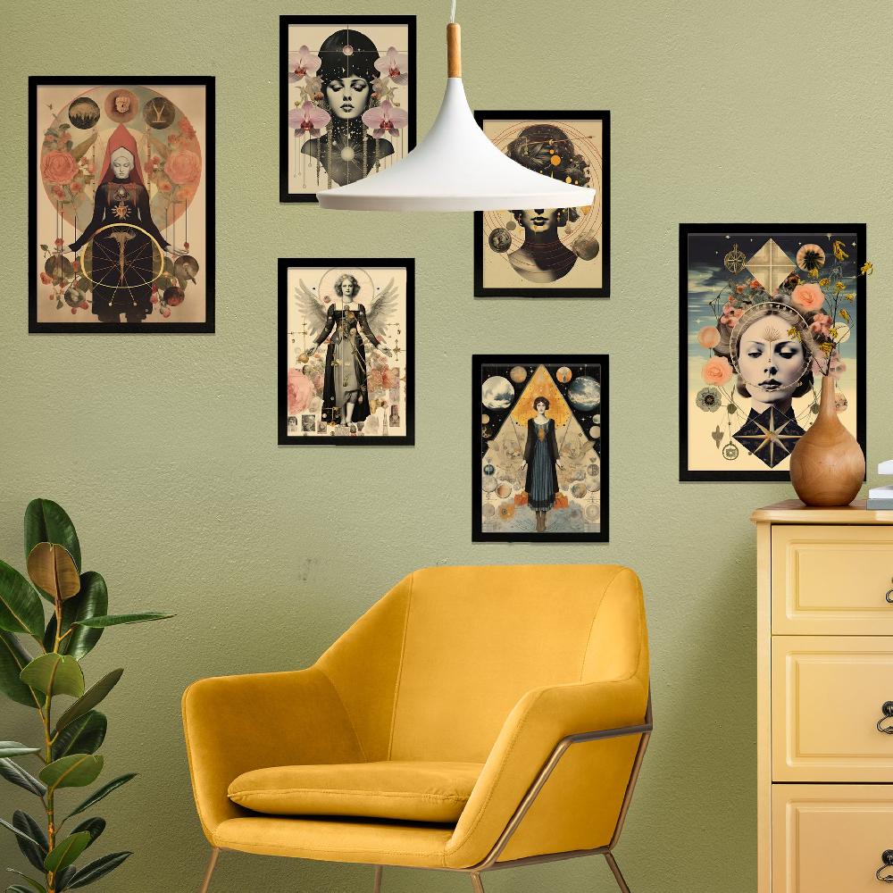 nacnic Collage surrealista femenino estilo esoterico mistico Mejor oferta