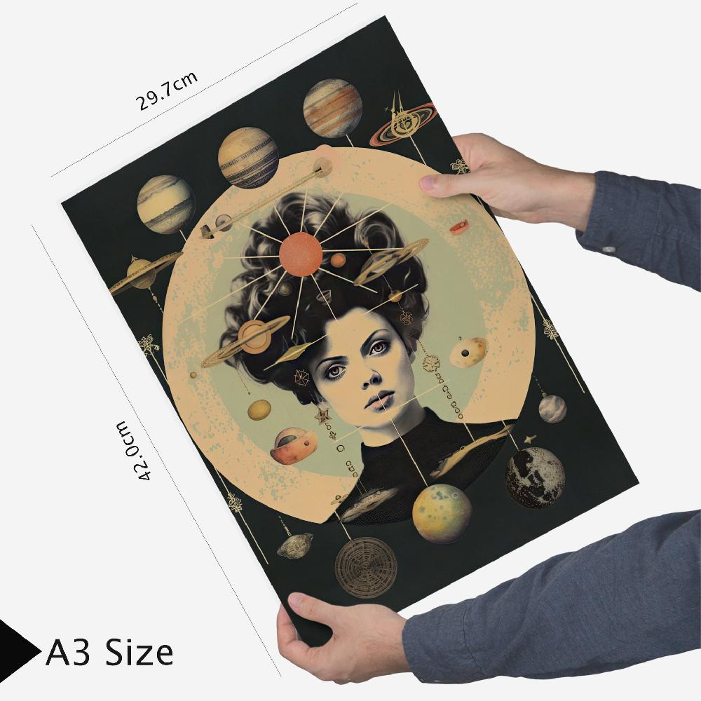 nacnic Collage surrealista estilo esoterico mistico beige y negro Envío gratis