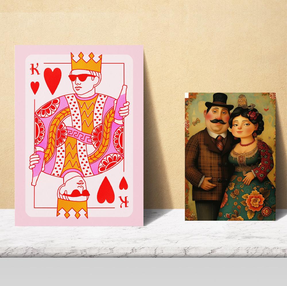 nacnic Illustraciones de arte moderno tonos rosas COMPRAR AHORA