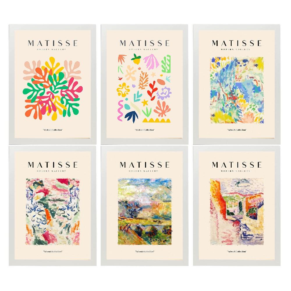 nacnic Set de 6 Láminas Artísticas de Matisse Modelo Paisajes Nacnic para Decoración de Interiores Libre de impuestos
