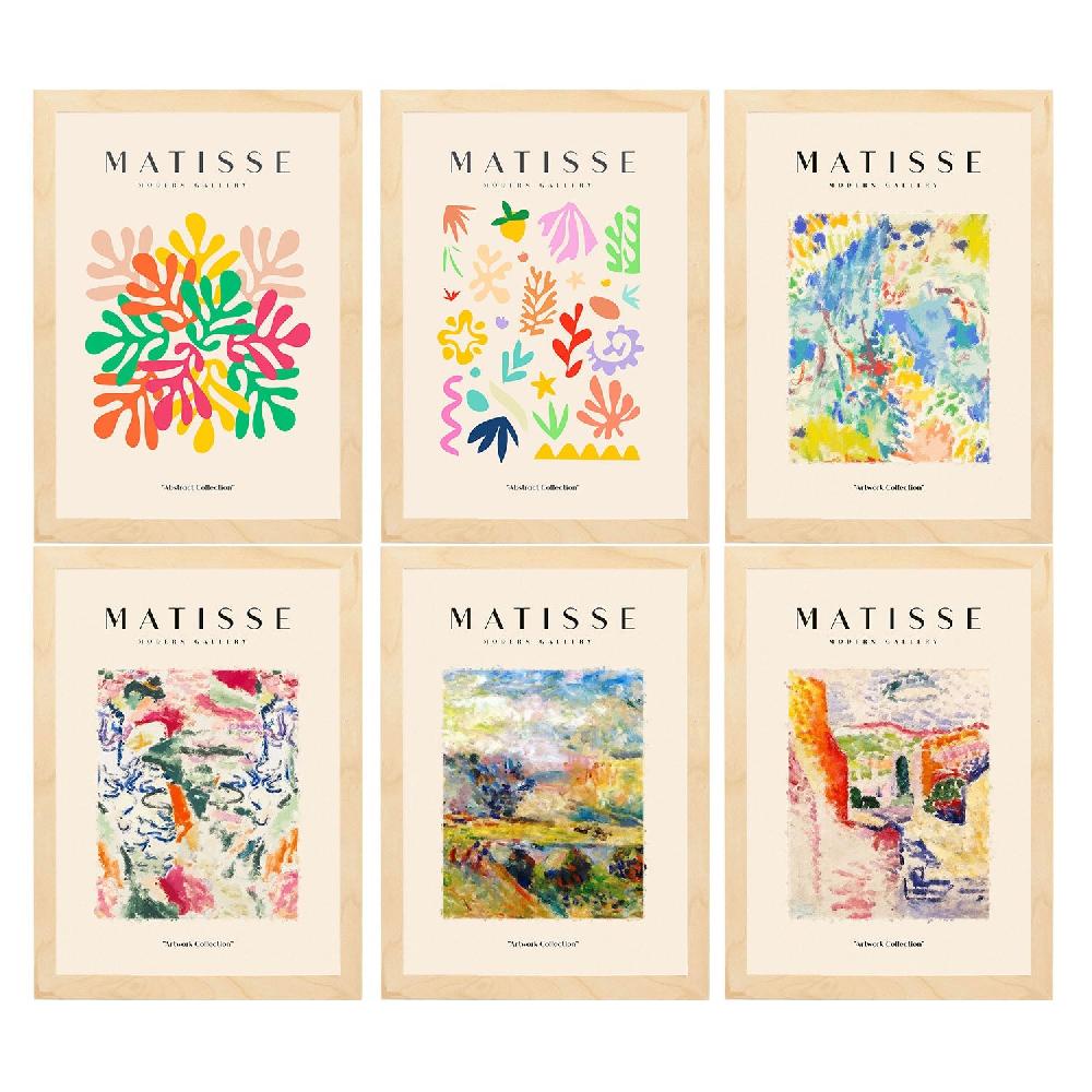 nacnic Set de 6 Láminas Artísticas de Matisse Modelo Paisajes Nacnic para Decoración de Interiores Libre de impuestos