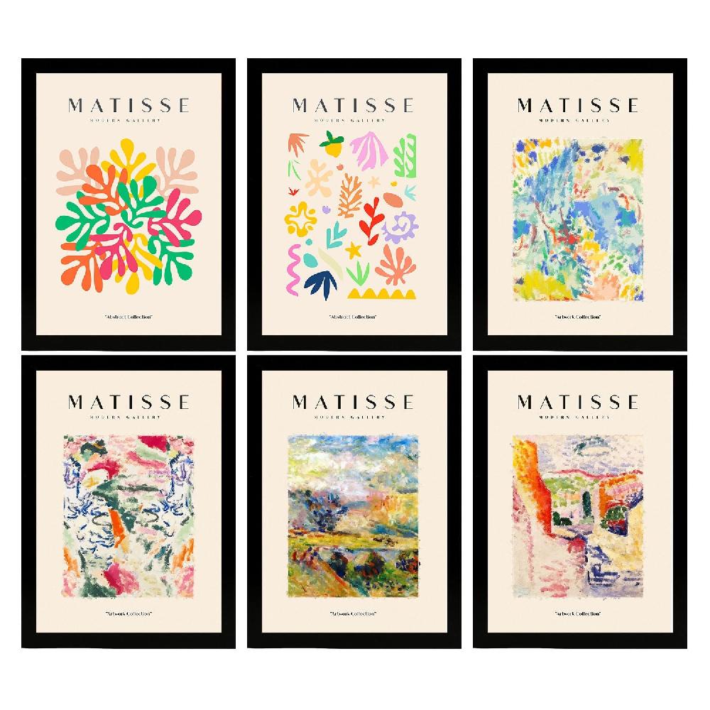 nacnic Set de 6 Láminas Artísticas de Matisse Modelo Paisajes Nacnic para Decoración de Interiores Libre de impuestos
