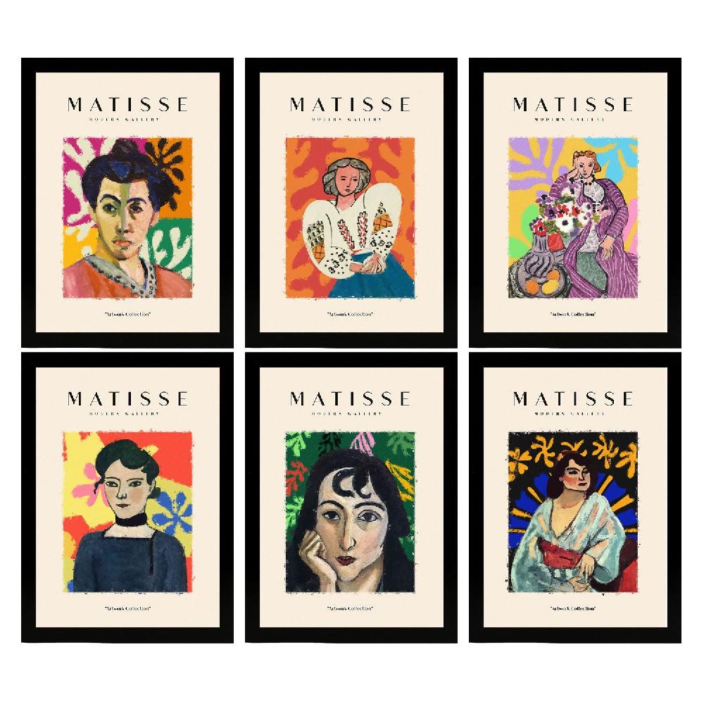 nacnic Nacnic Set de 6 Láminas Artísticas de Matisse Modelo Mujeres para Decoración de Interiores Última moda