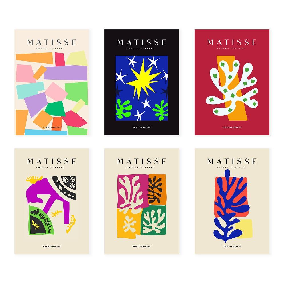 nacnic Nacnic Set de 6 Láminas Artísticas de Matisse Modelo Provocativo en Diseño Moderno