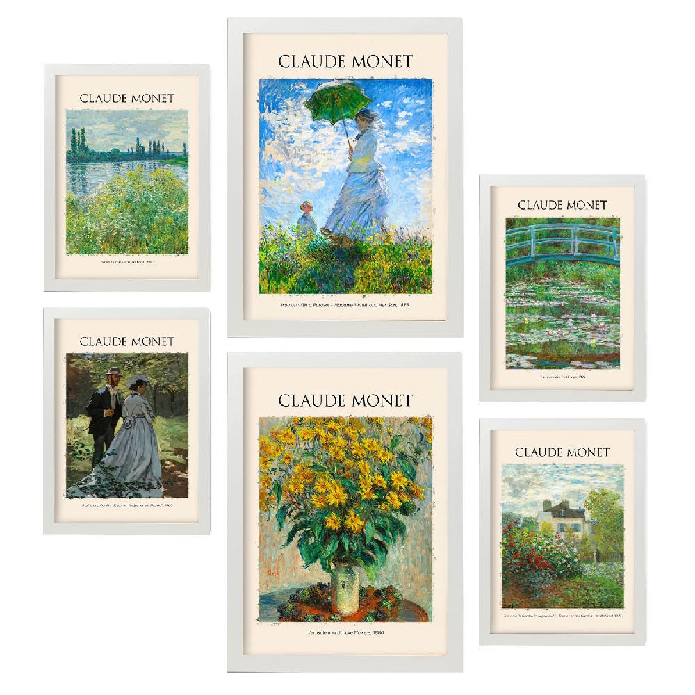 nacnic Set de 6 Láminas Monet En línea