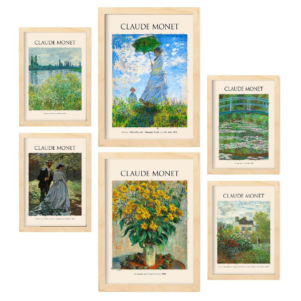 nacnic Set de 6 Láminas Monet En línea