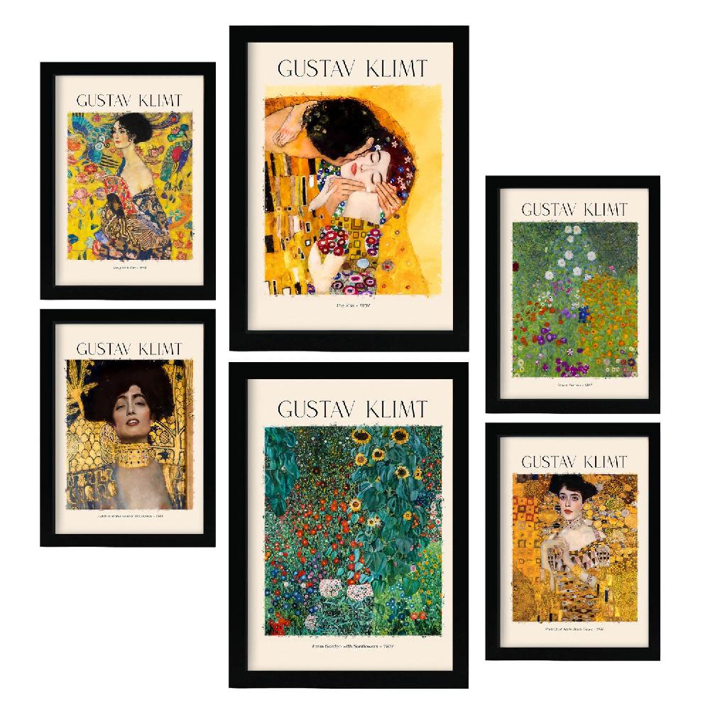 nacnic Set de 6 láminas de Klimt Outlet