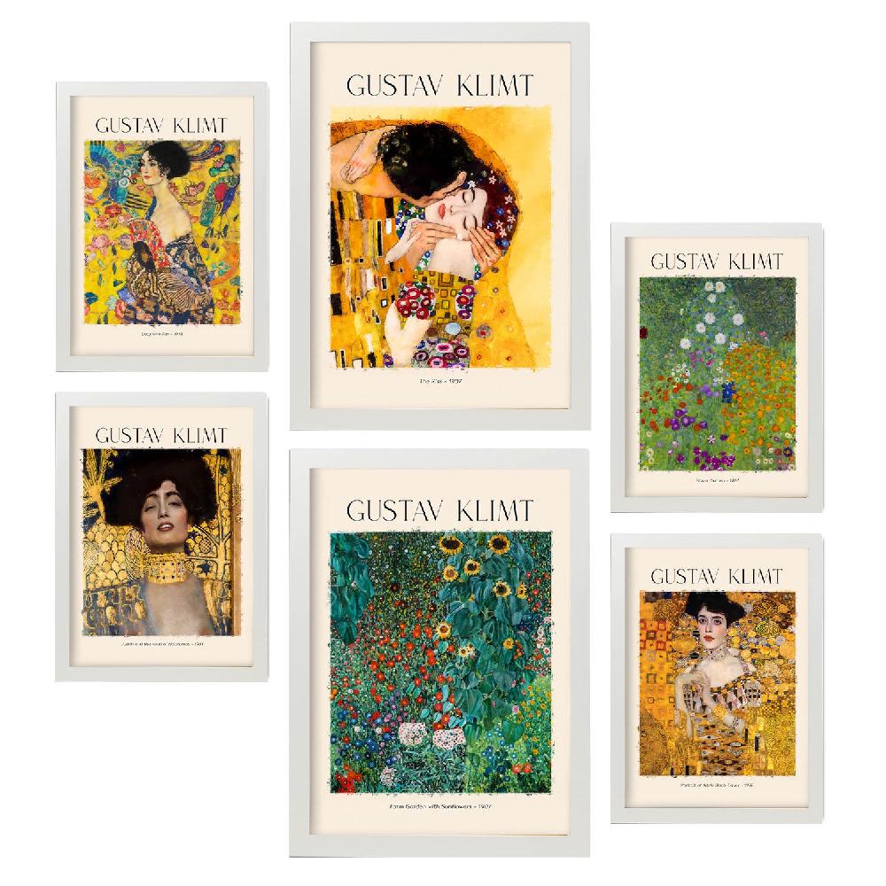 nacnic Set de 6 láminas de Klimt Outlet