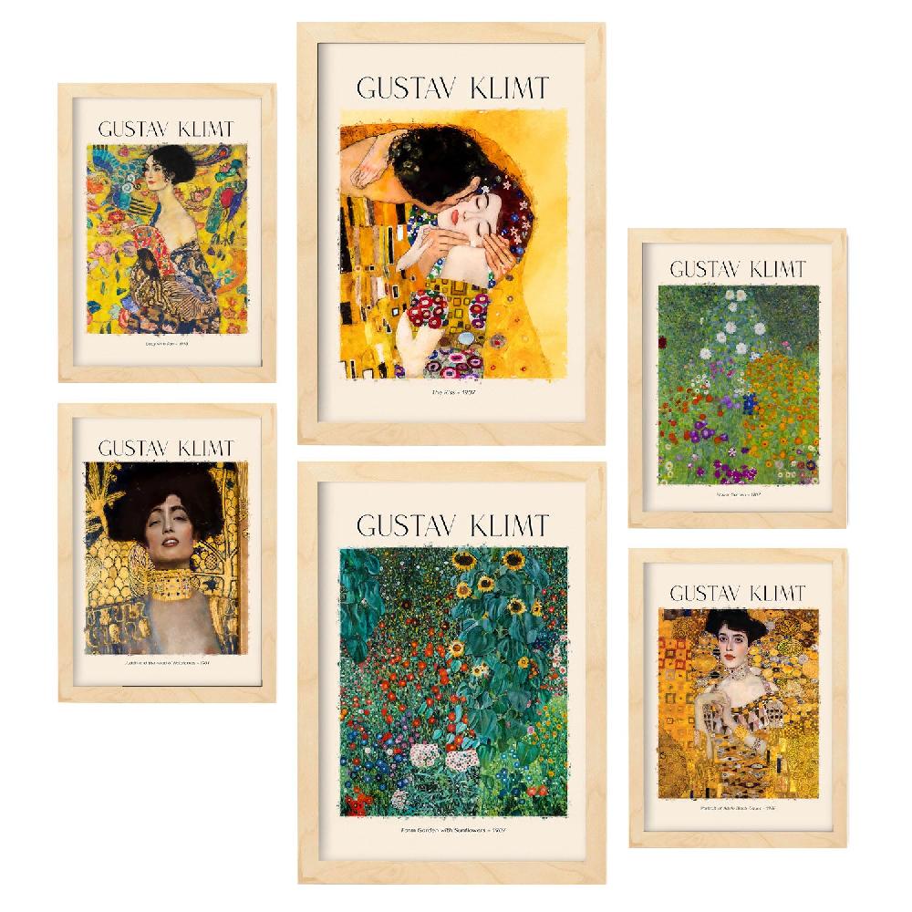nacnic Set de 6 láminas de Klimt Outlet