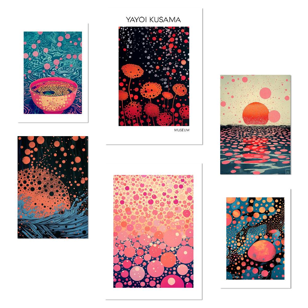 nacnic Yayoi Kusama wave and ramen japanise Outlet online
