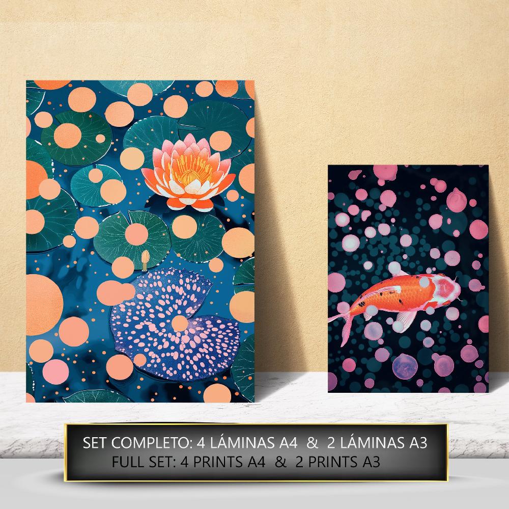 nacnic Póster Yayoi Kusama Atardecer Acuático Multicolor En oferta