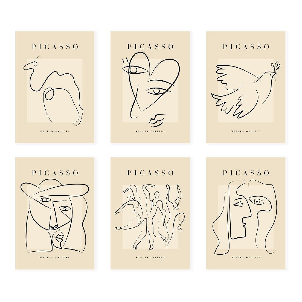 nacnic Set de 6 Láminas Decorativas Picasso Modelo Paz de Nacnic Ventas relámpago