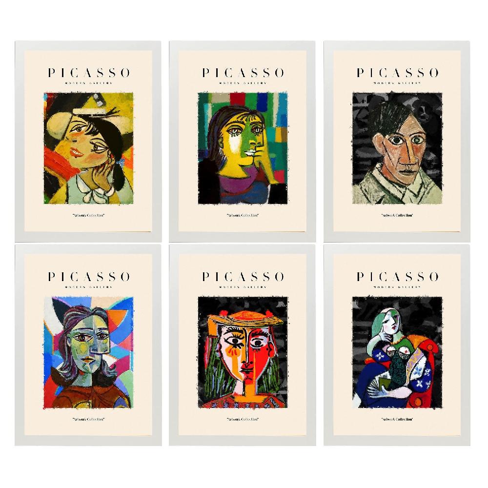 nacnic Conjunto de 6 Láminas Decorativas Picasso Modelo Oscuro Nacnic Tienda