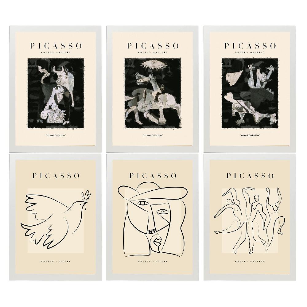 nacnic Láminas Decorativas de Picasso Nacnic en Blanco y Negro Tienda