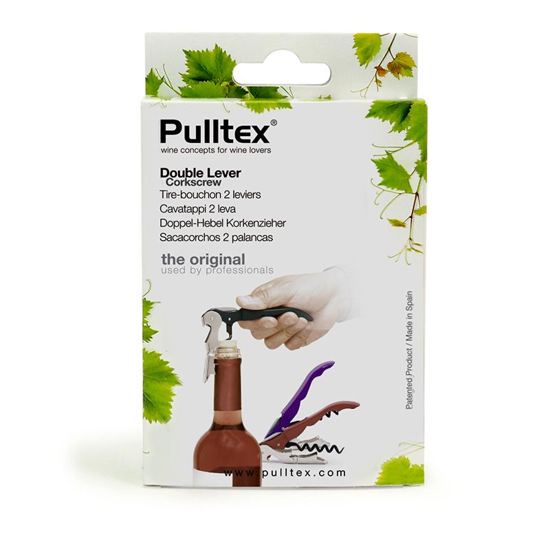 pulltex Sacacorchos Camarero doble palanca Negro Precio de fábrica