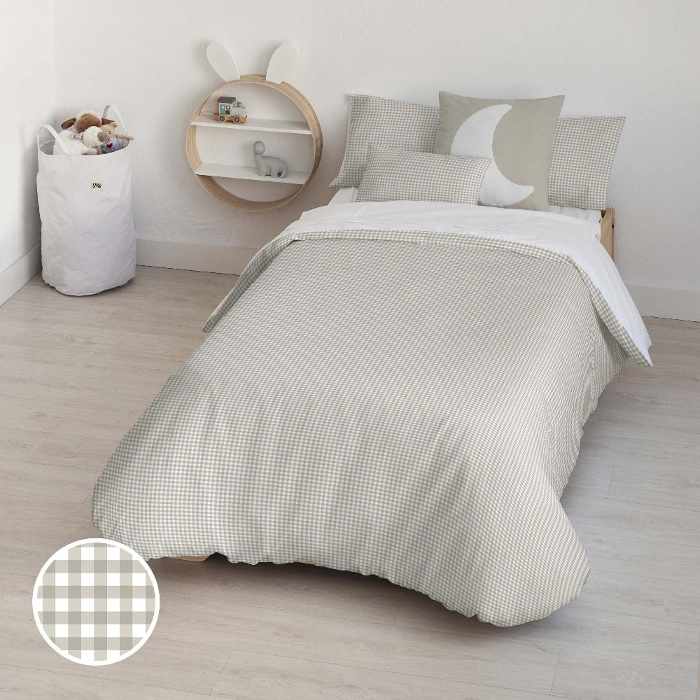 ripshop Funda nórdica 100% algodón Vichy Beige – Ripshop