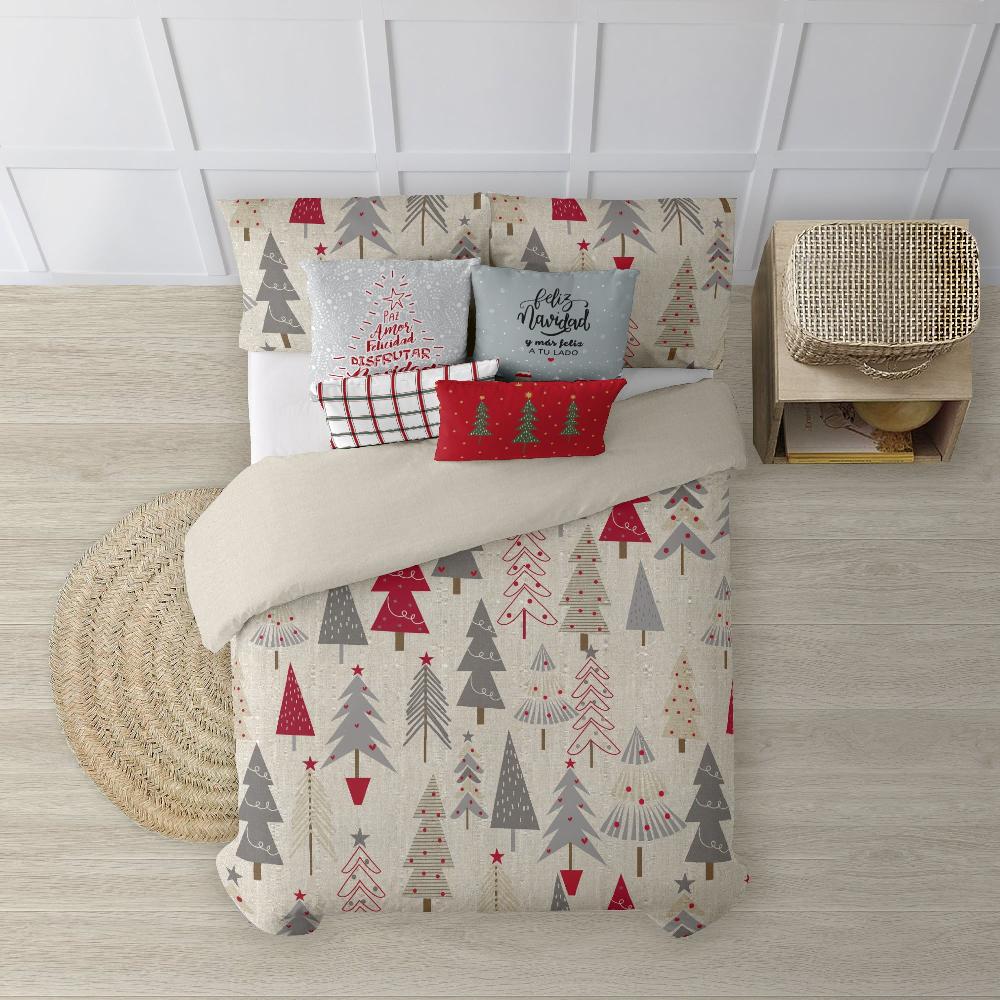 ripshop Funda nórdica con clicks reversible Terciopelo Merry Christmas 31 – Ripshop