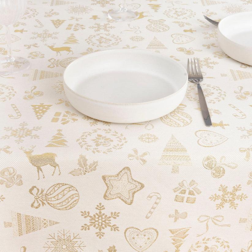 ripshop Mantel tacto tela jacquard R22119 Natural Oro Lurex – Ripshop Promoción trimestral