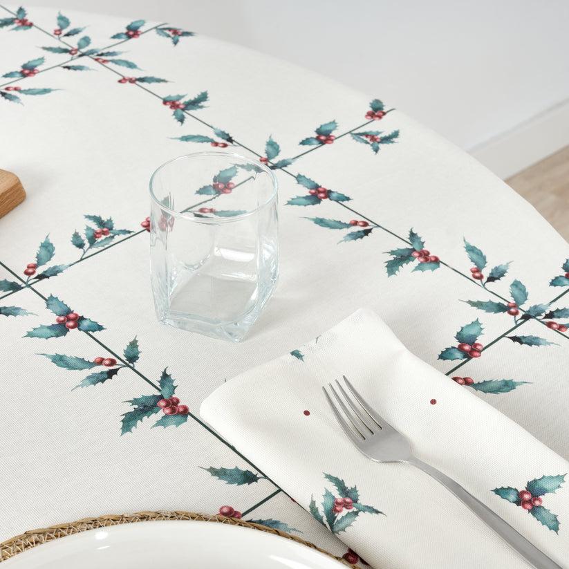 ripshop Mantel redondo antimanchas White Christmas 1 – Ripshop Envío internacional gratuito