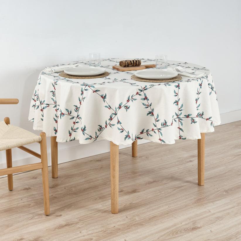 ripshop Mantel redondo antimanchas White Christmas 1 – Ripshop Envío internacional gratuito