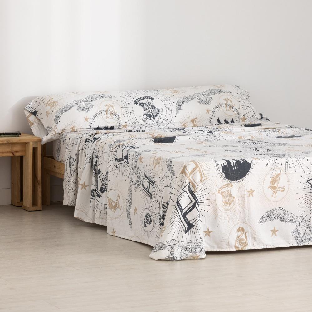 ripshop Juego de sábanas franela 100% algodón HPotter Gold Beige – Ripshop