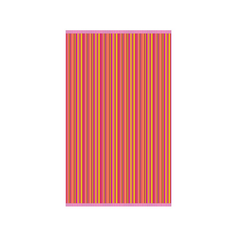secaneta TOALLA 100X170 JACQUARD TERC.RAYAS FLECOS MIKONOS FUCSIA