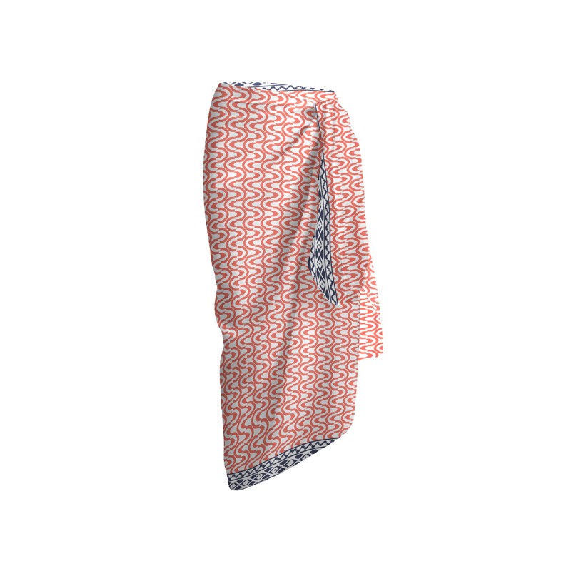 secaneta PAREO VOILE 100X180 100% ALG.ESTAMPADO AMBERLHI CORAL