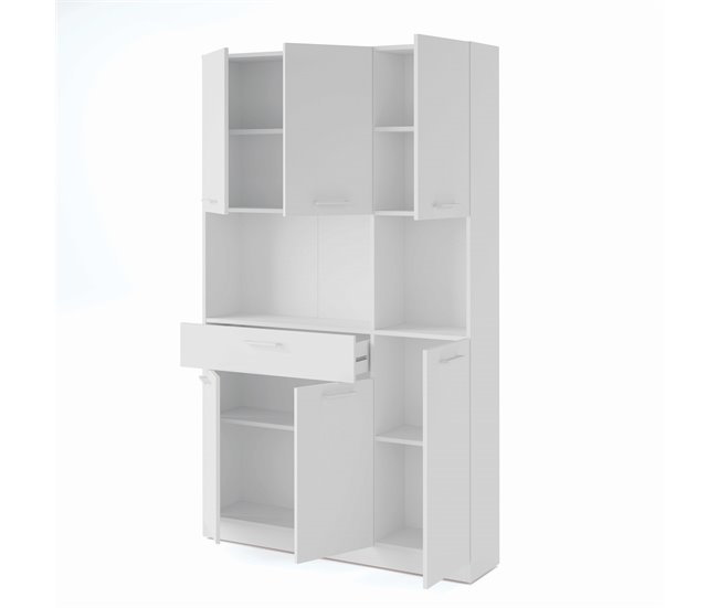 ﻿Conforama Buffet de cocina 6P CONFO BASIC blanco Libre de impuestos