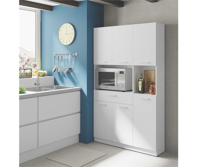 ﻿Conforama Buffet de cocina 6P CONFO BASIC blanco Libre de impuestos