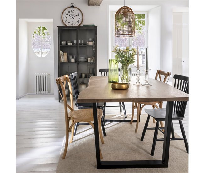 Conforama Silla de cocina fija BISTROT color natural Oferta exclusiva