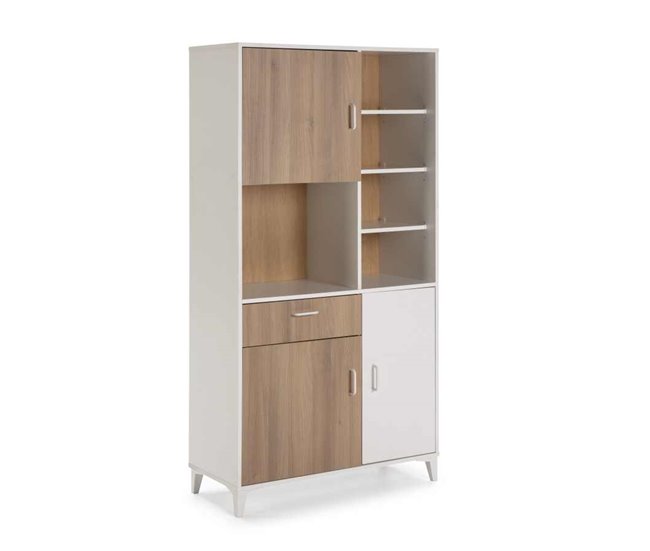 Conforama Buffet de cocina FRESH II. 3 Puertas. DMF. Roble/blanco Última moda