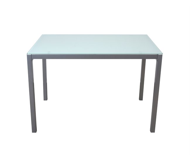 Conforama Mesa de cocina cristal II fija blanca Devoluciones gratuitas