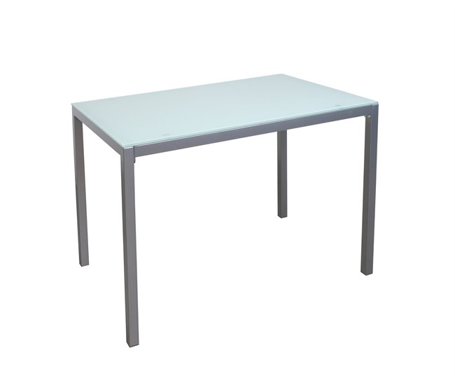 Conforama Mesa de cocina cristal II fija blanca Devoluciones gratuitas