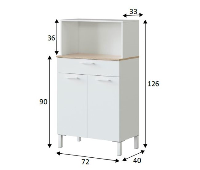 Conforama Mueble microondas 2P CUSINE II En línea