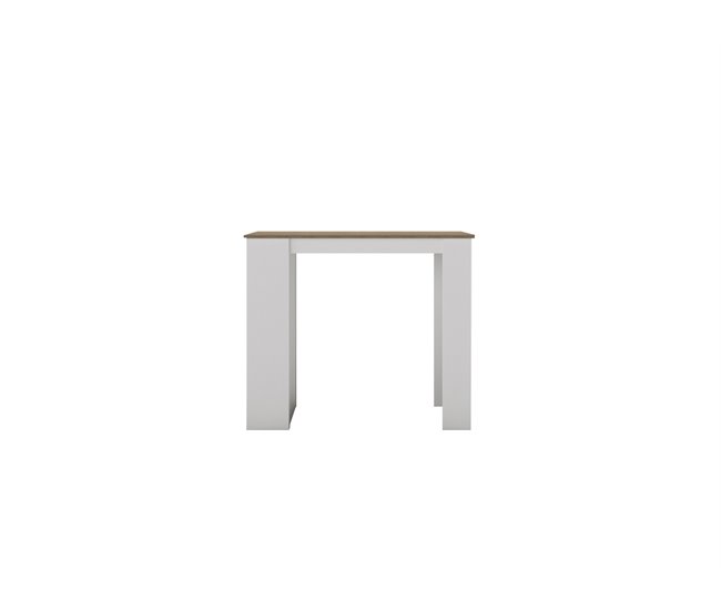 Conforama Mesa alta con 4 estanterías PERU madera y blanca