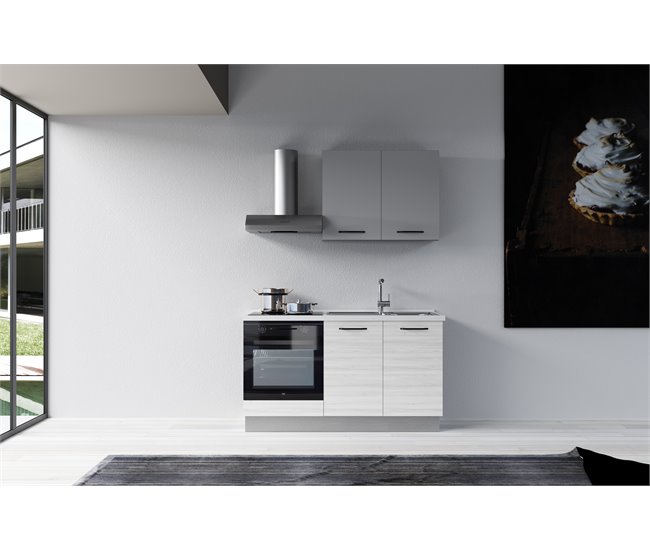 Conforama Cocina GILDA 2.0 L150 Derecha Titanio Frassino y Light grey Liquidación