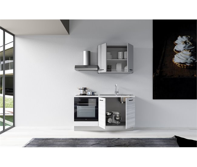 Conforama Cocina GILDA 2.0 L150 Derecha Titanio Frassino y Light grey Liquidación