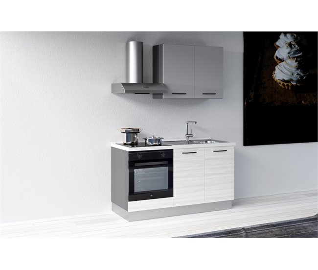 Conforama Cocina GILDA 2.0 L150 Derecha Titanio Frassino y Light grey Liquidación