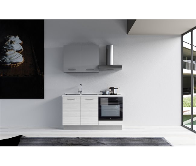 Conforama Cocina GILDA 2.0 L150 Izquierda Titanio Frassino y Light grey Mejor oferta