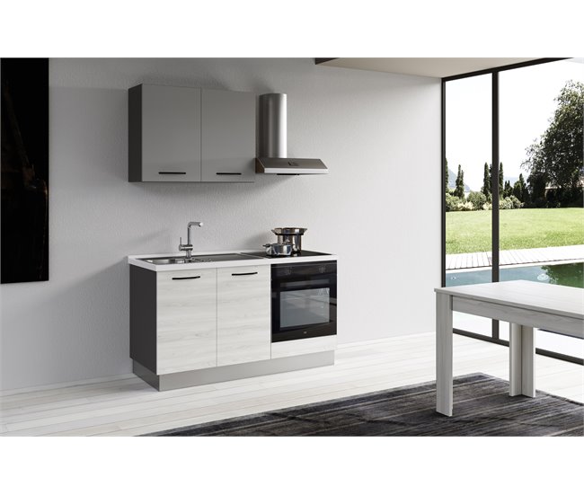 Conforama Cocina GILDA 2.0 L150 Izquierda Titanio Frassino y Light grey Mejor oferta
