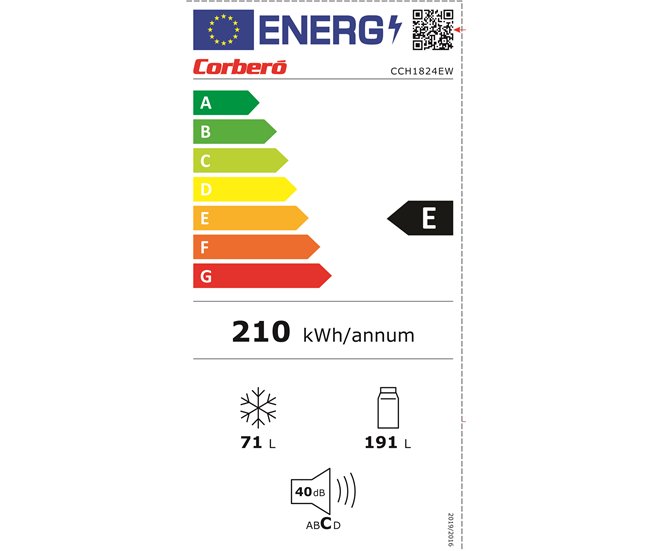 Conforama Frigorífico Combi 1 80M 262L Color Blanco CORBERÓ CCH1824EW COMPRAR AHORA