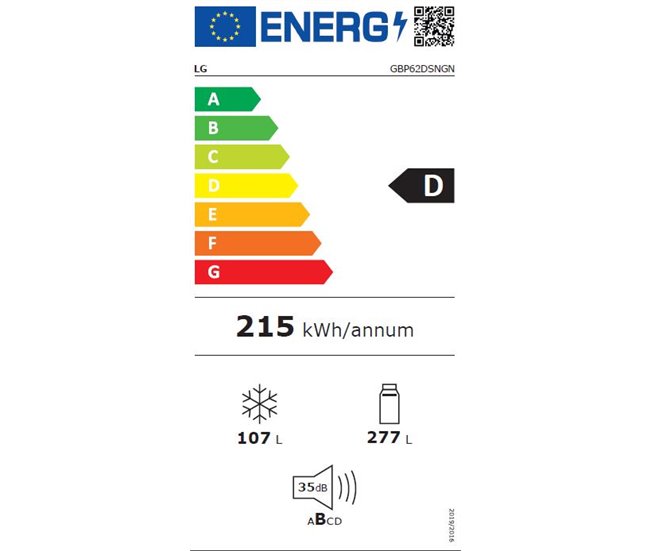 Conforama Frigorífico combi 203cm inox Grafito 419L no frost LG GBP62DSNGN Promoción por tiempo limitado