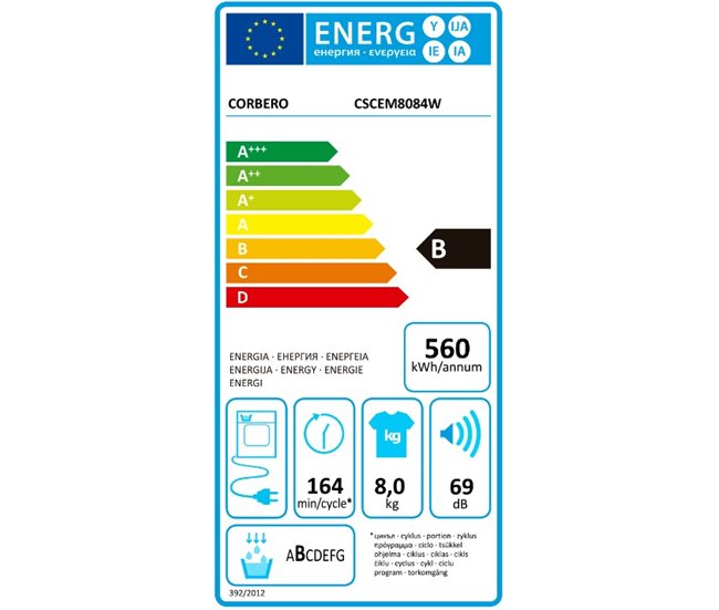 Conforama Secadora condensación CORBERO CSCEM8084W 8kg Oferta exclusiva